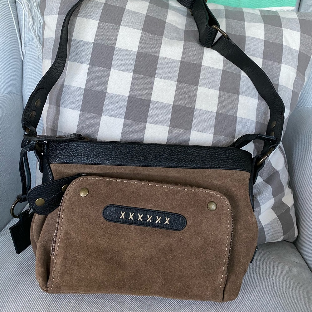NEW Sundance Brown Suede And Leather Purse